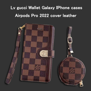 Lv gucci Wallet Galaxy IPhone cases Airpods Pro 2022 cover leather