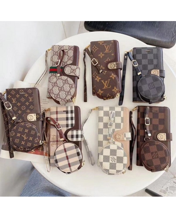 lv wallet galaxy s23 s21 s22 plus ultra iPhone 15 14/SE3/13/12/11 PRO Max xr/xs  airpods pro gucci burberry Fashion Brand Full Cover  Wallet Flip Case Luxury Case Back Cover