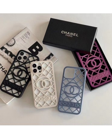 chanel iphone 14/13 pro max/13 siliocone hollow iphone 13/12 promax back cover case high quality case protective simple case
