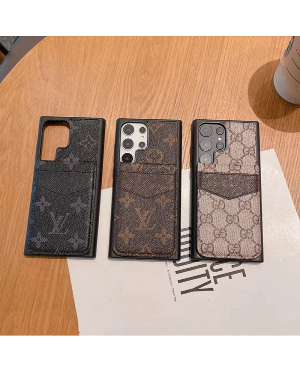 luxury brand lv gucci case galaxy s23/s23 plus/s23 ultra Card pack Fashion Brand Full card holder Cover iphone 15/14 pro max/13 pro/12/11case Mobile Phone Case