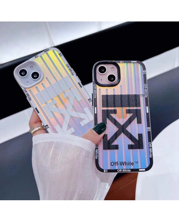 off white iphone 13/14pro/14plus shockproof case cover iphone 14/14pro max monogram sports logo iphone 14 back cover gradient case