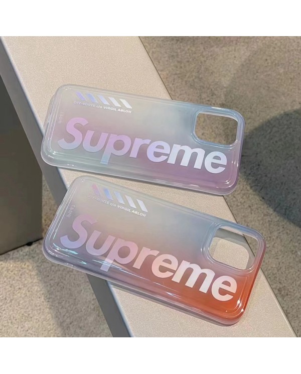 supreme iphone 13/14 pro max 13/12pro soft slicone back cover protective iphone 11/11pro max case full shell
