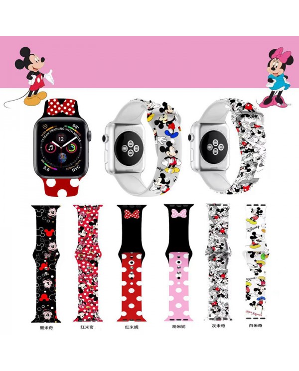 Gucci disney apple watch series 6/7/8/9 band 38/40/41/42/44/45mm band luxury cute apple watch se/se2 band fashion silicone strap