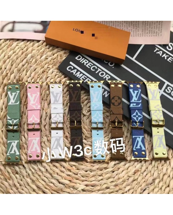 Louis vuitton apple Apple iwatch series 6/7/8/9 strap fashionleather band Apple iwatch se/SE2 ultra 2 leather 38/40/42/44/45mm band