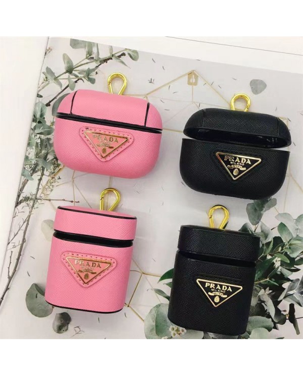 prada airpods 1/2/pro case airpods pro 2 pink luxury designer black high brand anti-lose luxury designer fashion back cover
